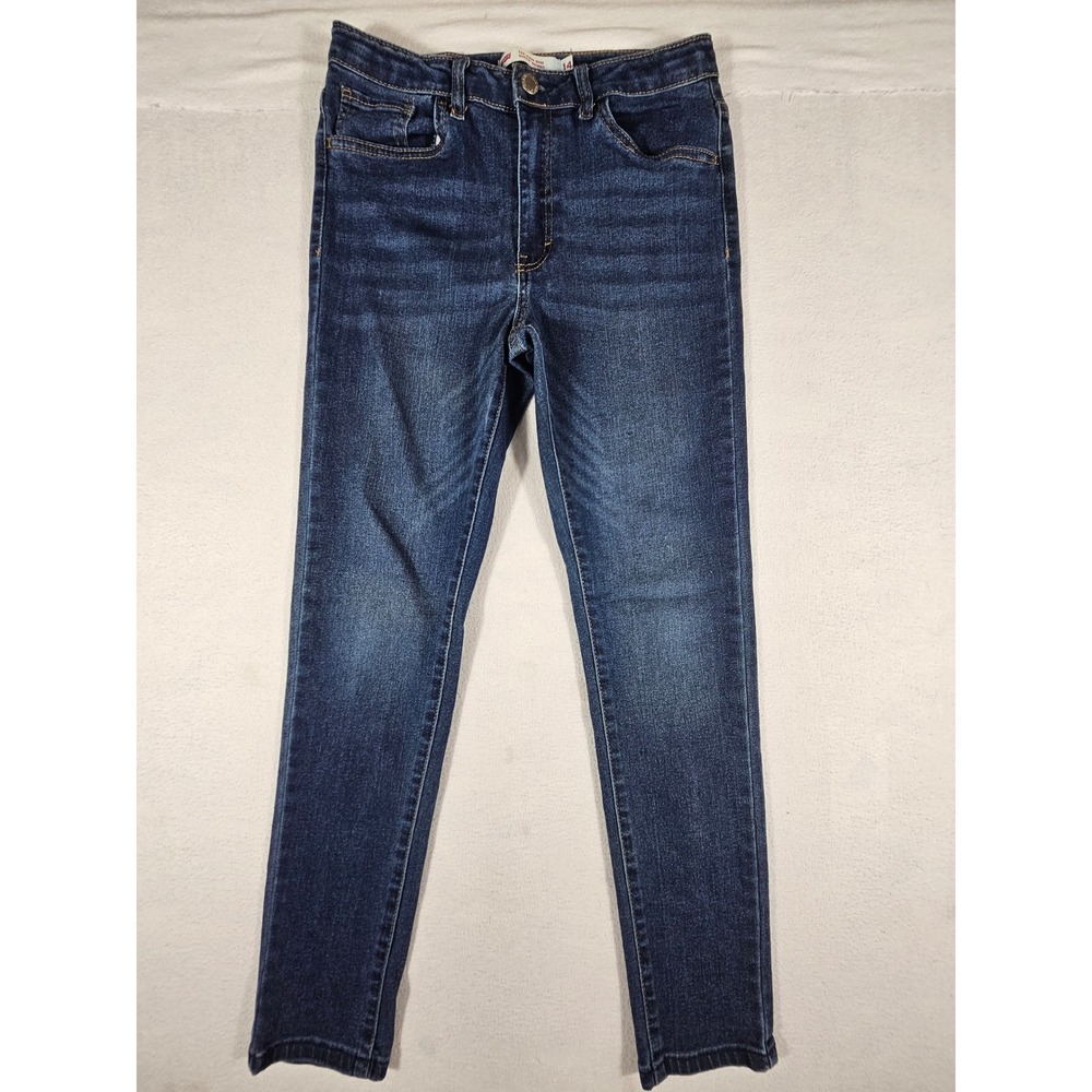 Levis 720 High Rise Super Skinny Jeans Dark Wash Indigo Blue Size 14 Girls/Women